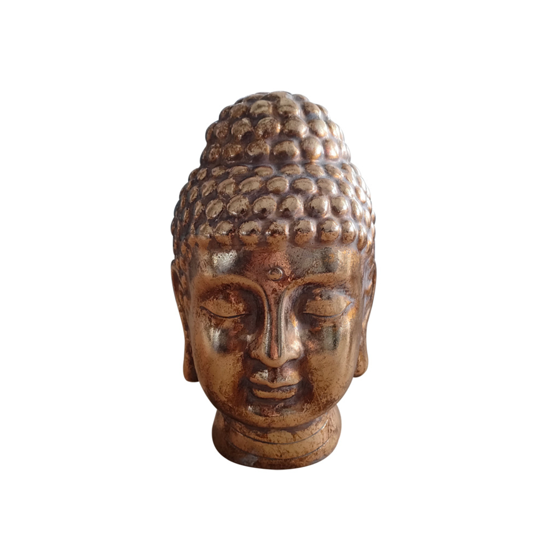 SAKIA DECO BUDDHA POLYRESIN GOLD ANTIQUE 15,5x14xH