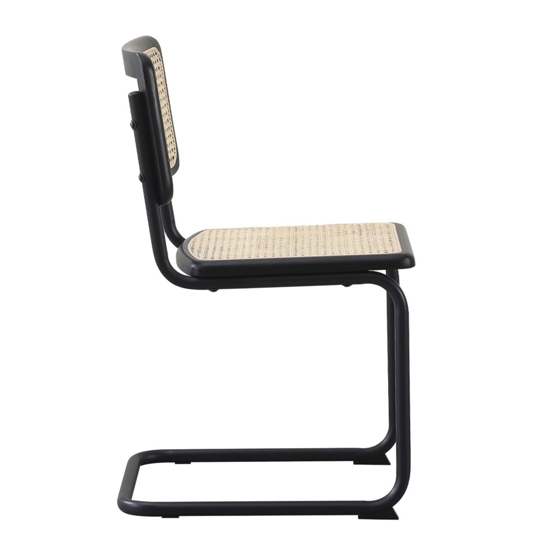 BROYER CHAIR WOOD RUBBERWOOD BLACK RATTAN PRC