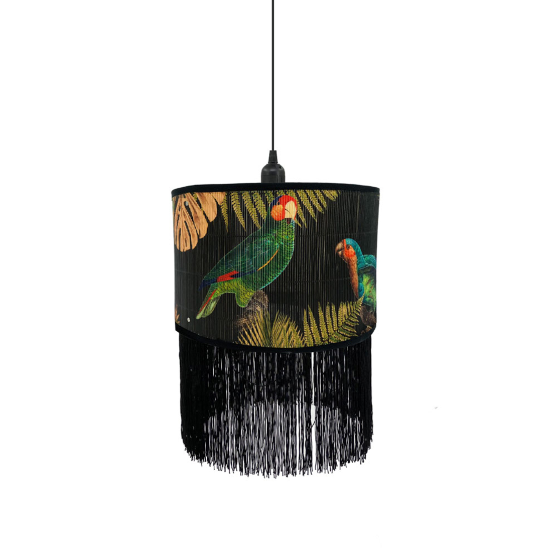 TROPICAL BIRDS A LAMP PENDANT BAMBOO MULTICOLOR BL