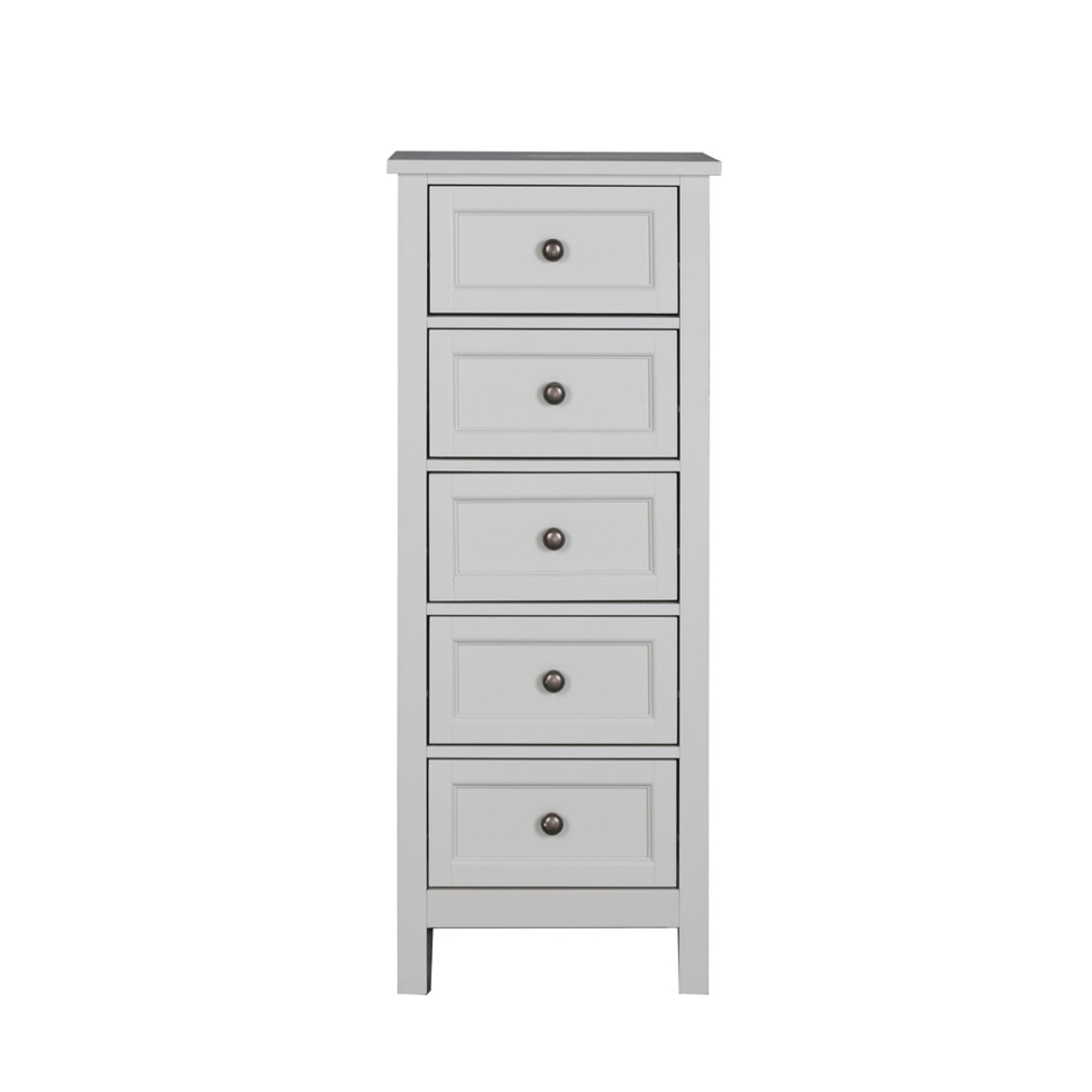 FRENCH COMMODE 5DRAWERS MDF GREY LIGHT E1 PRC