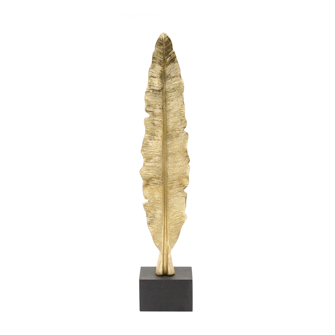 FEATHERS DECO FEATHER POLYRESIN GOLD 14x11xH74cm P