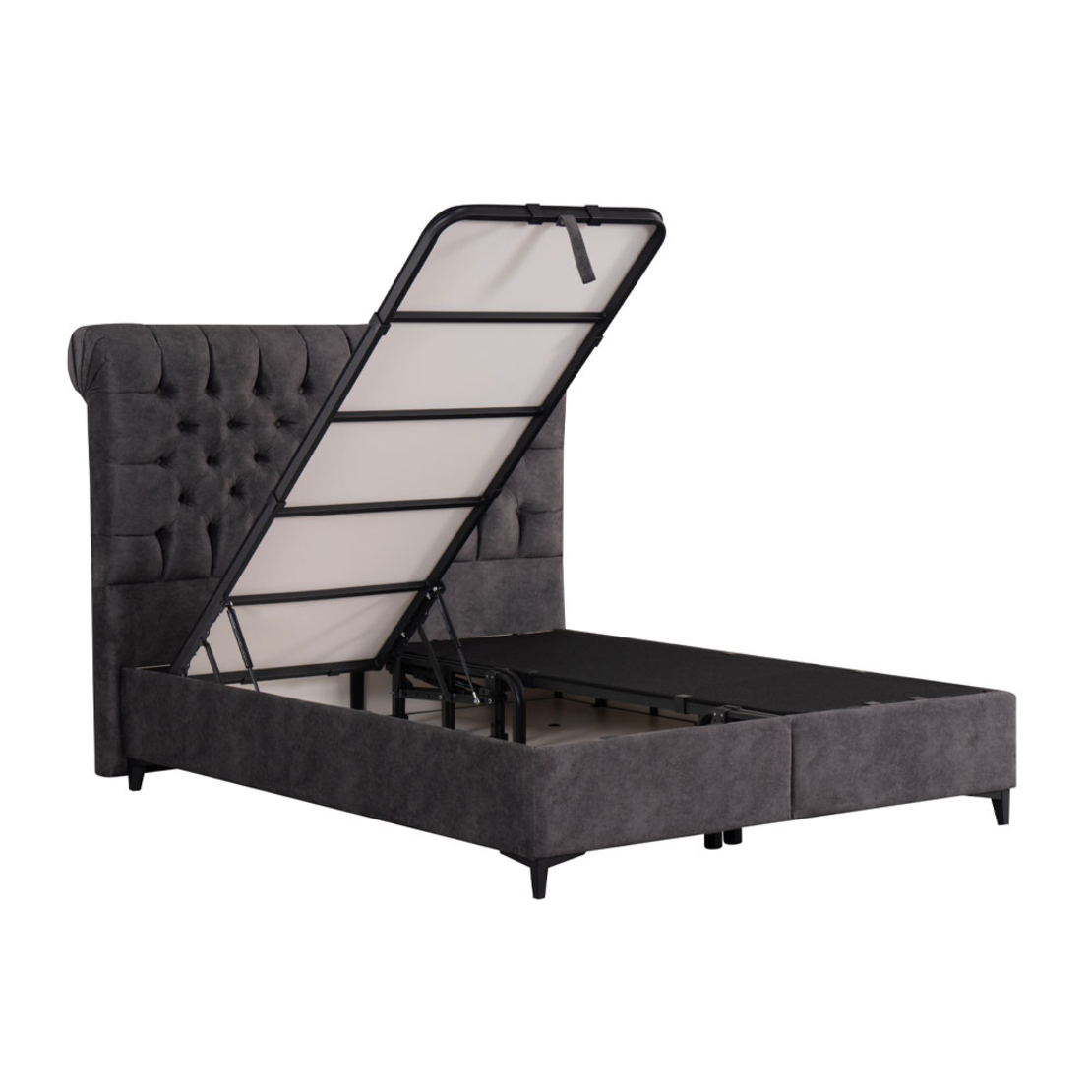CHESTER BED WITH STORAGE (FOR MATTRESS 160x200cm) CHENILLE GREY 26-936 E1 TR