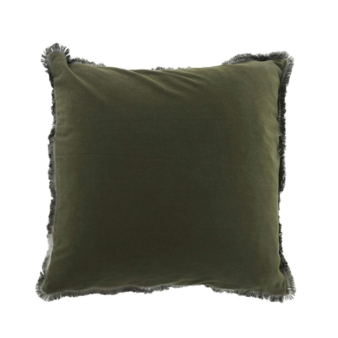OLIVEN DECOR CUSHION FABRIC POLYESTER OLIVE GREEN