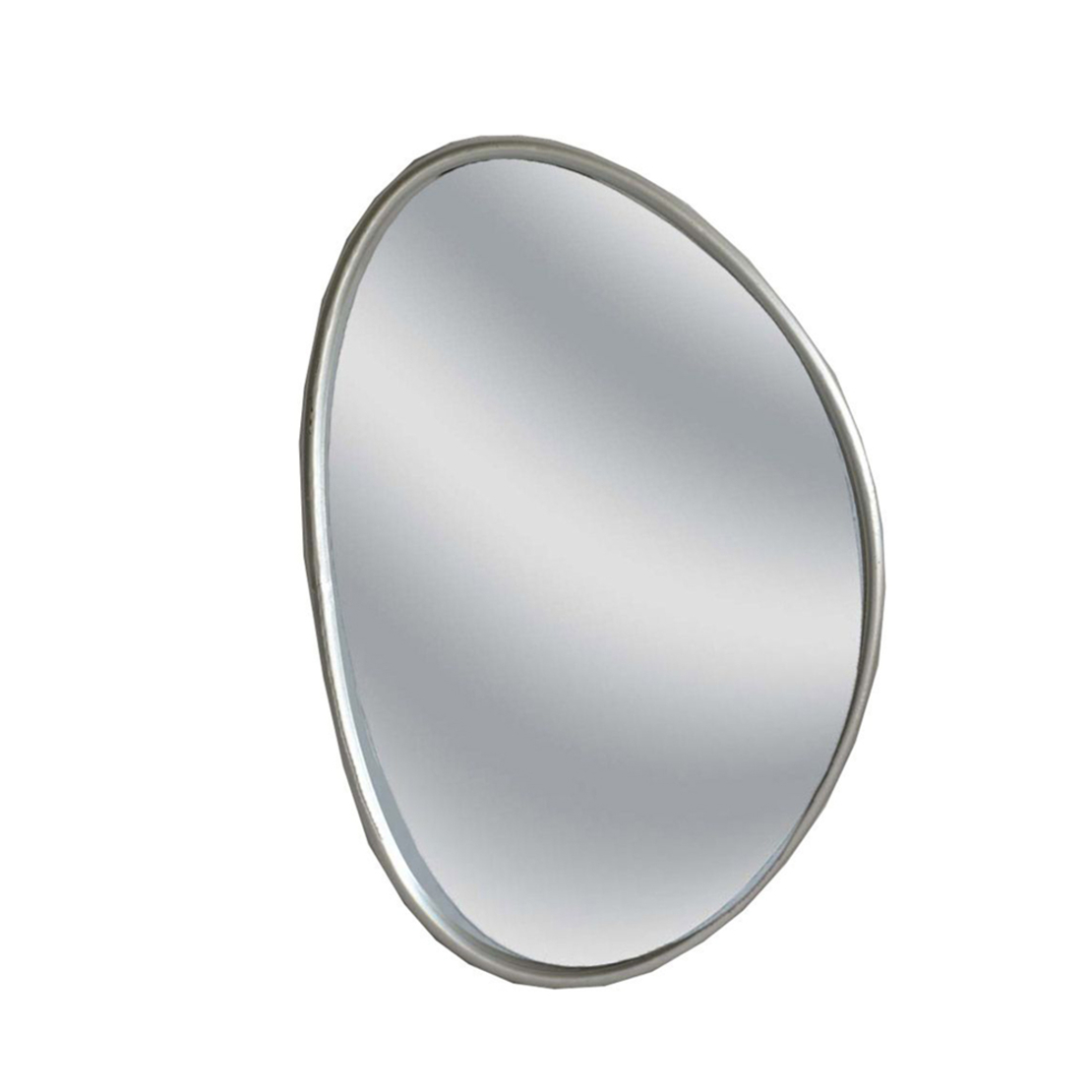 STONE SILVER MIRROR WALL METAL SILVER MAT 35,6x2,5xH53,3cm PRC
