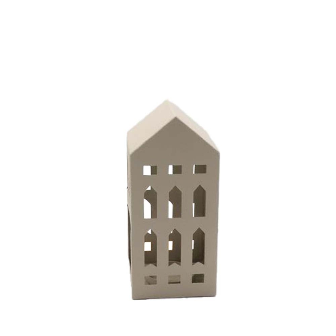 STARRY CHRISTMAS DECORATION FOR CANDLE 9.2x9.2x19.8 METAL BEIGE