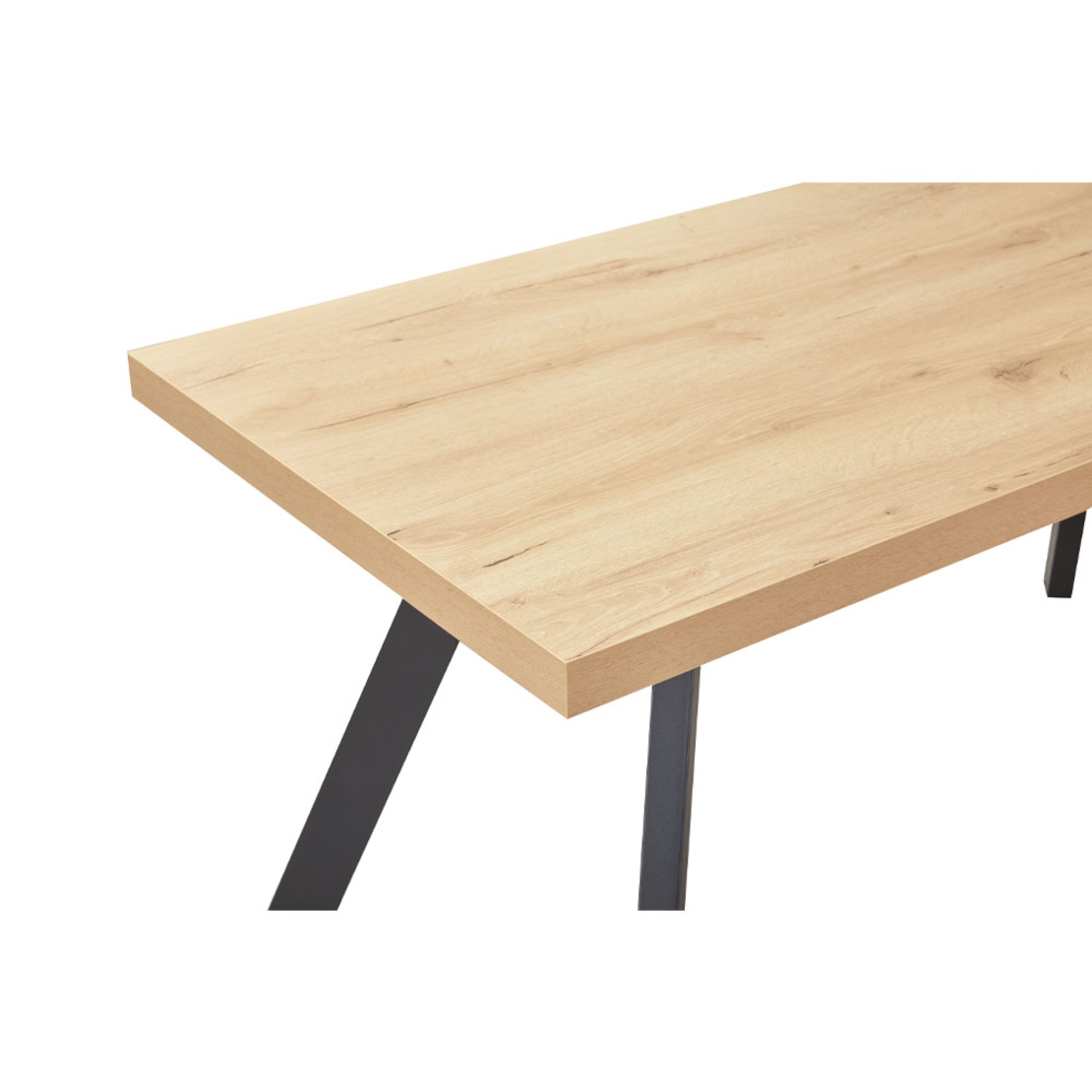 VILLE TABLE MELAMINE NATURAL MELAMINE BLACK 160x80x76 E1 PRC