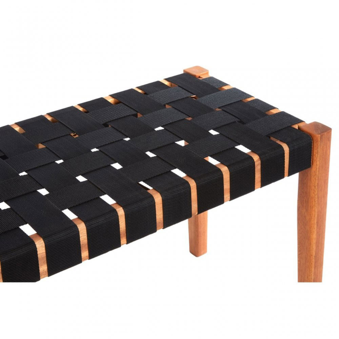 HASTAG BENCH NAYLON STRIPES BLACK NATURAL 110x35xH40cm VN