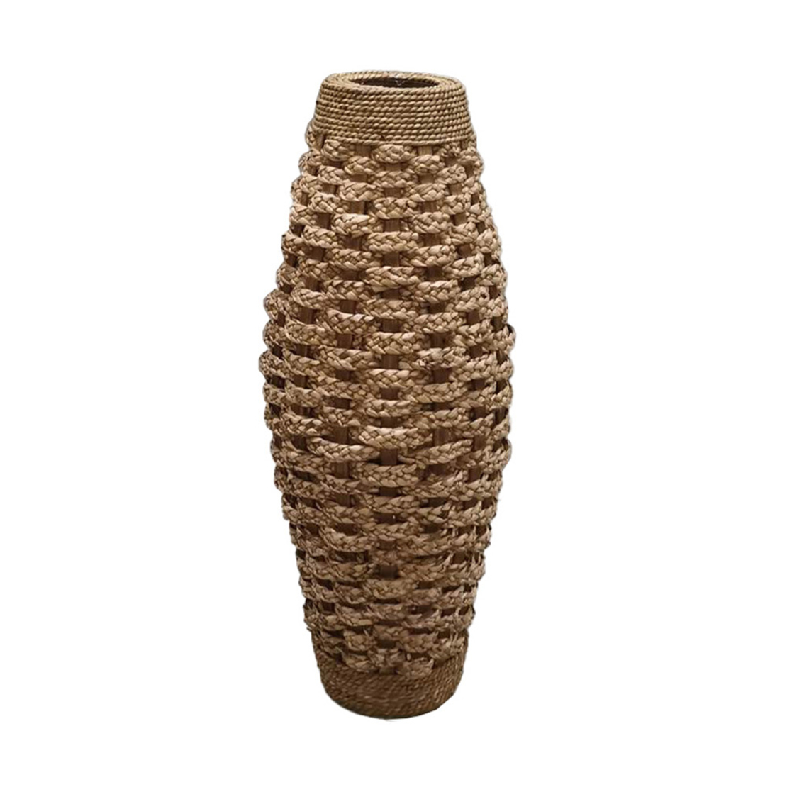 MARINA VASE 25x25x62 FIR WOOD NATURAL GRASS