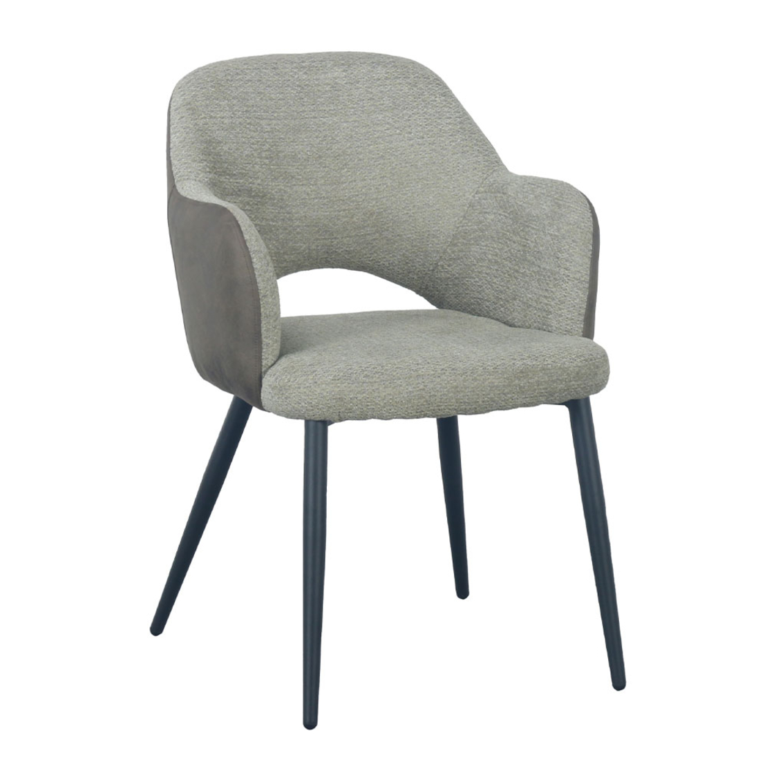 ASCOT CHAIR EASY CLEAN FABRIC GREEN METAL BLACK E1 PRC