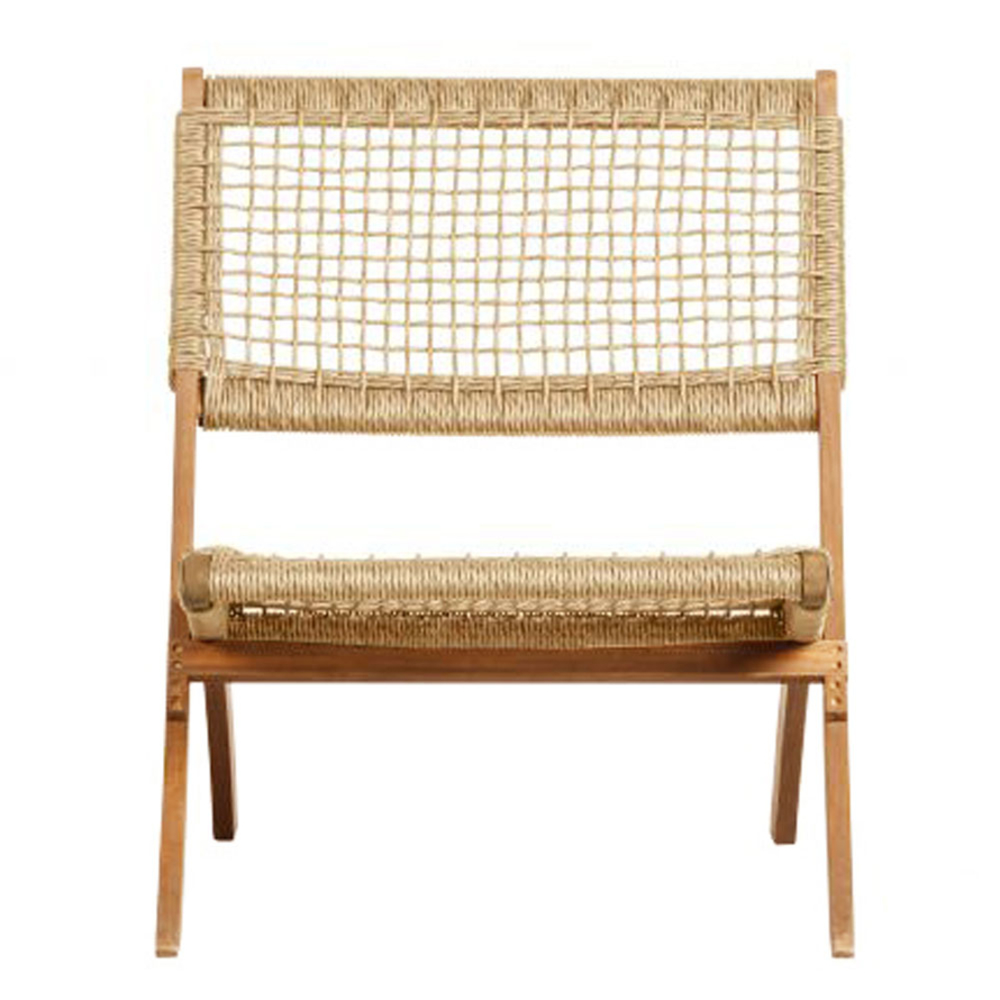 MESH CHAIR FOLDING HIGH DENSITY POLYETHYLENE NATURAL 78x60xH72,5cm VN