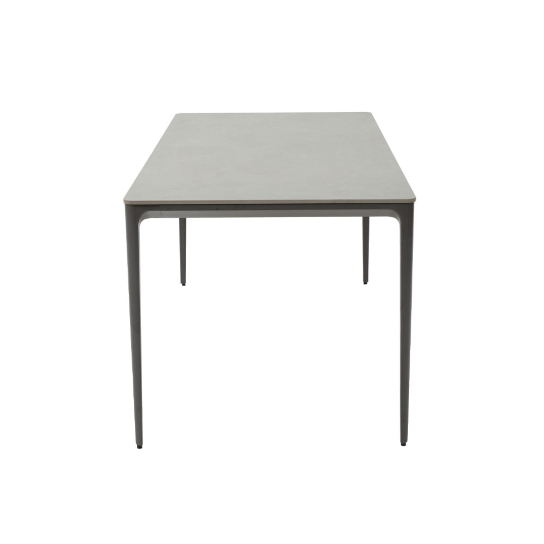 BATON TABLE ALUMINIUM GREY DARK 160x80xH75cm PRC