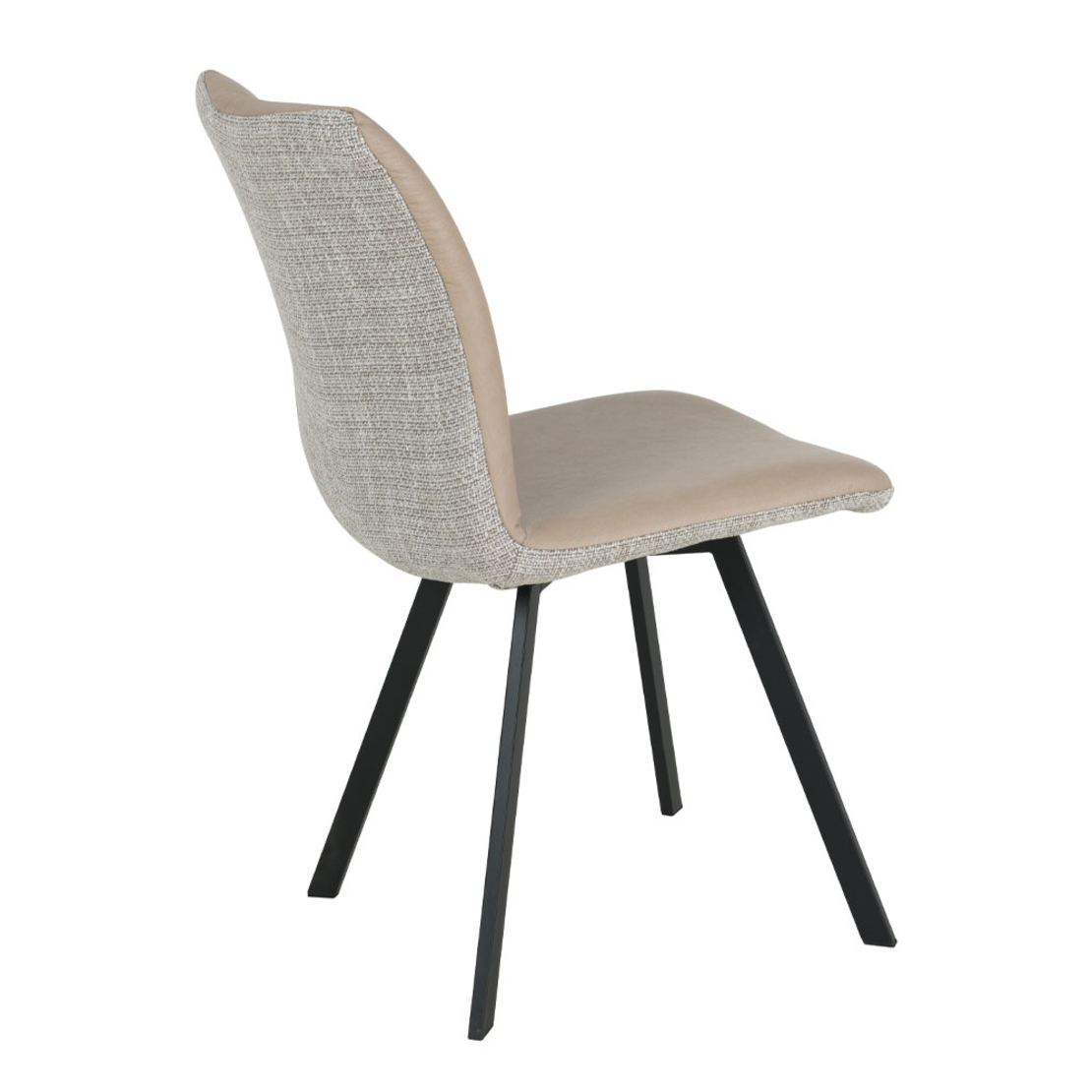 DUE FACCE CHAIR FABRIC LATTE BEIGE METAL BLACK E1 PRC