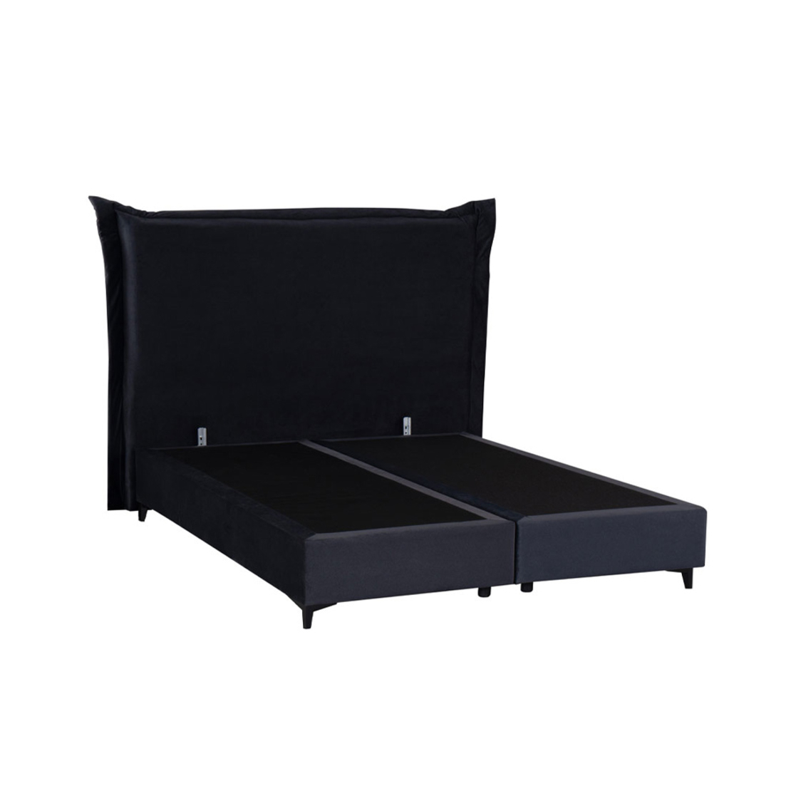 LONGWAVE BED WITH STORAGE (FOR MATTRESS 160x200cm) FABRIC GREY 26-911 E1 TR