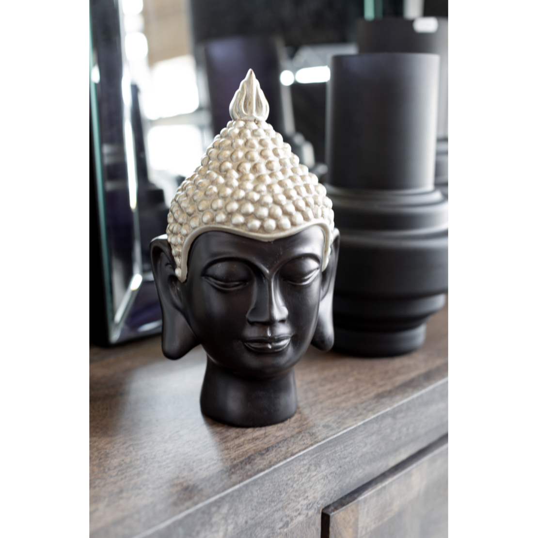NAMIBI DECO BUDDHA POLYRESIN BLACK GOLD 16x15xH30c