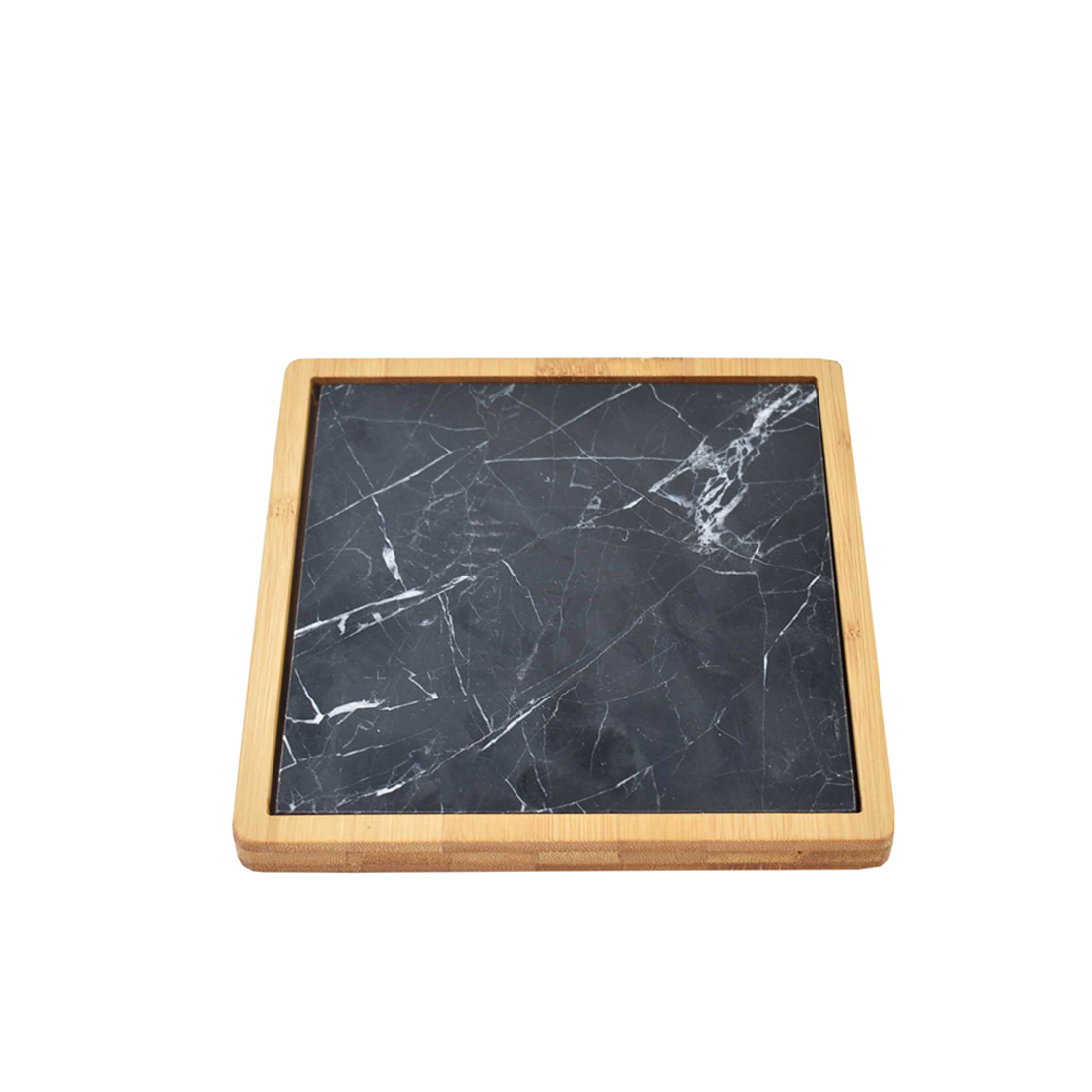 BILBAO TRAY CUTTING MARBLE BAMBOO BLACK WHITE NATU