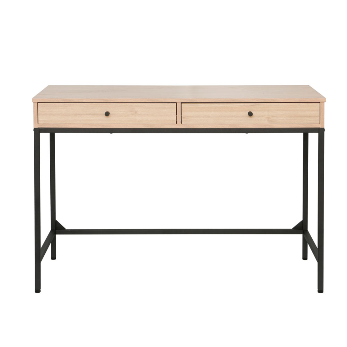 TRILOGY DESK MELAMINE NATURAL BLACK 110x48xH76cm E