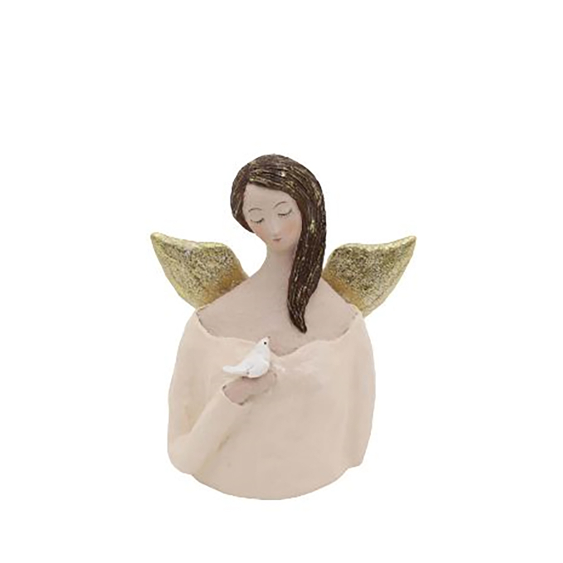 XMAS ALBIEL HEART ANGEL WITH WINGS POLYRESIN SOMON