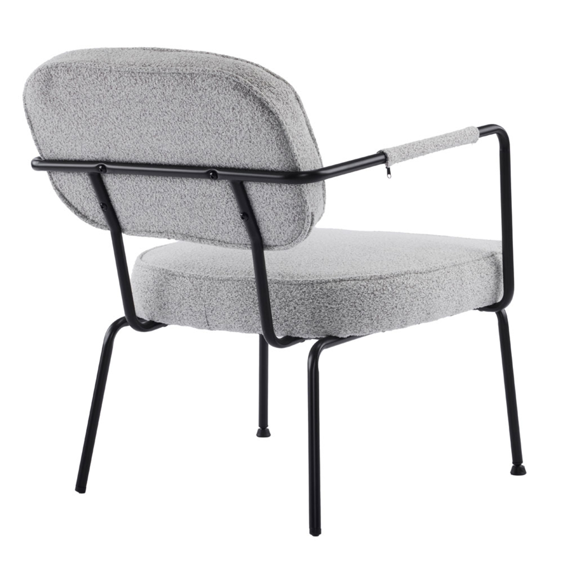 PRISLEY ARMCHAIR FABRIC CREAM METAL BLACK PRC