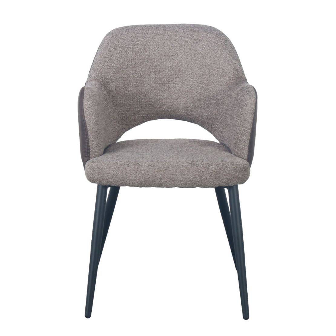 ASCOT CHAIR EASY CLEAN FABRIC BROWN DARK METAL BLACK E1 PRC