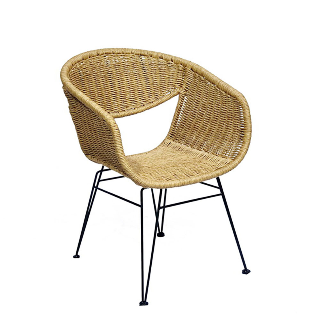 HAVANA CHAIR PE WOVEN NATURAL BLACK 59x64xH80cm PRC