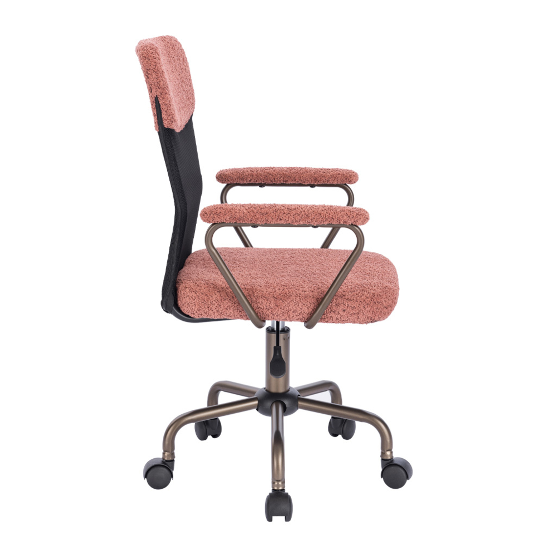 BELL CHAIR DESK FABRIC PUCE GUNMETAL 54x52xH92cm P