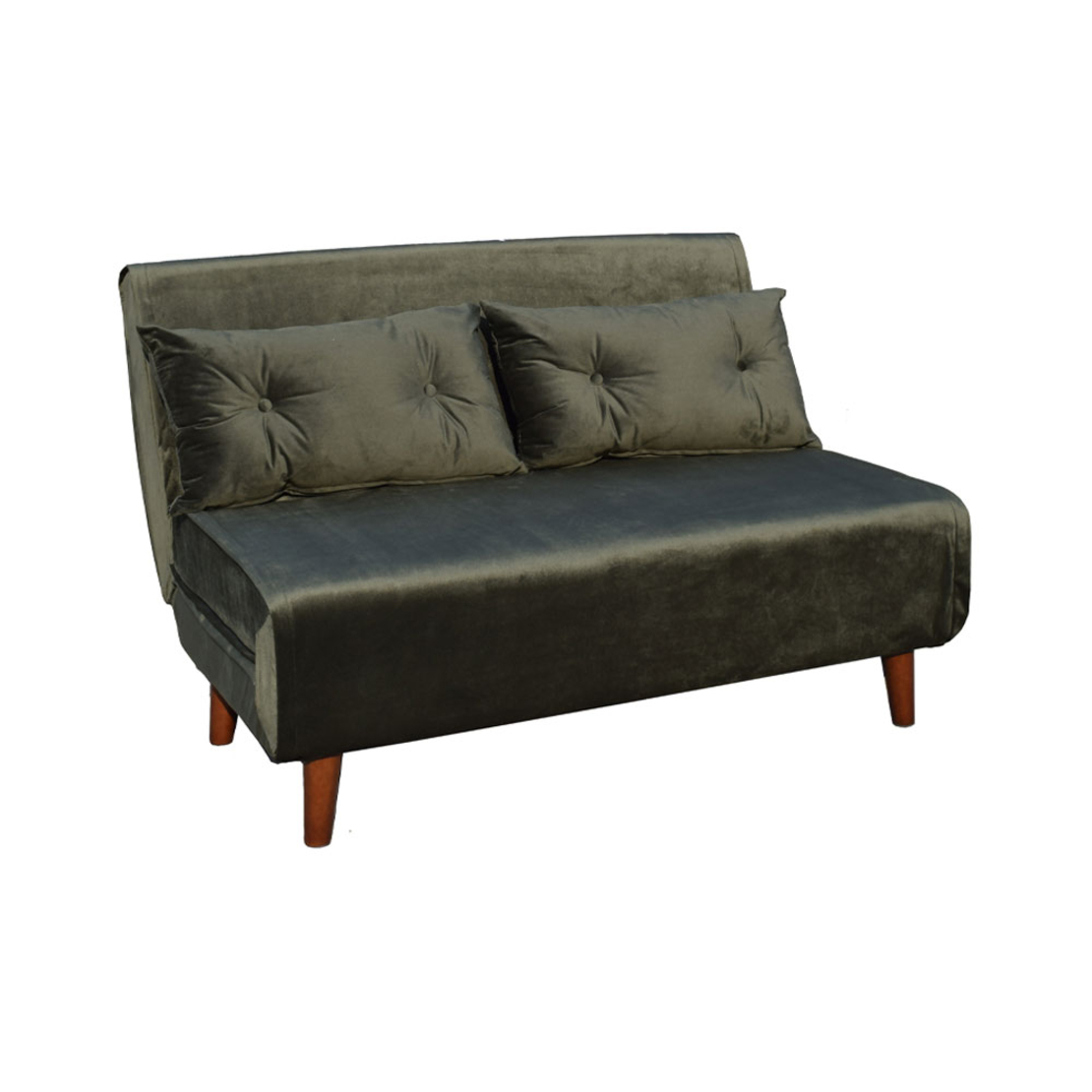 FALCON SOFA BED 2SEAT FOLDING FABRIC OLIVE GREEN E1 PRC