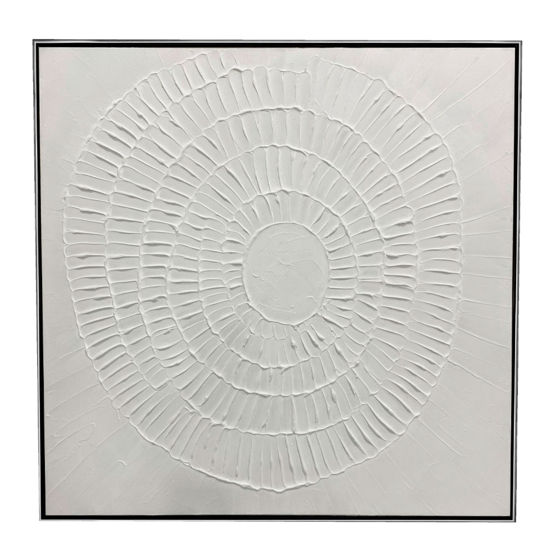 WHITE FINGERPRINTS B PAINTING CANVAS WHITE FRAME S