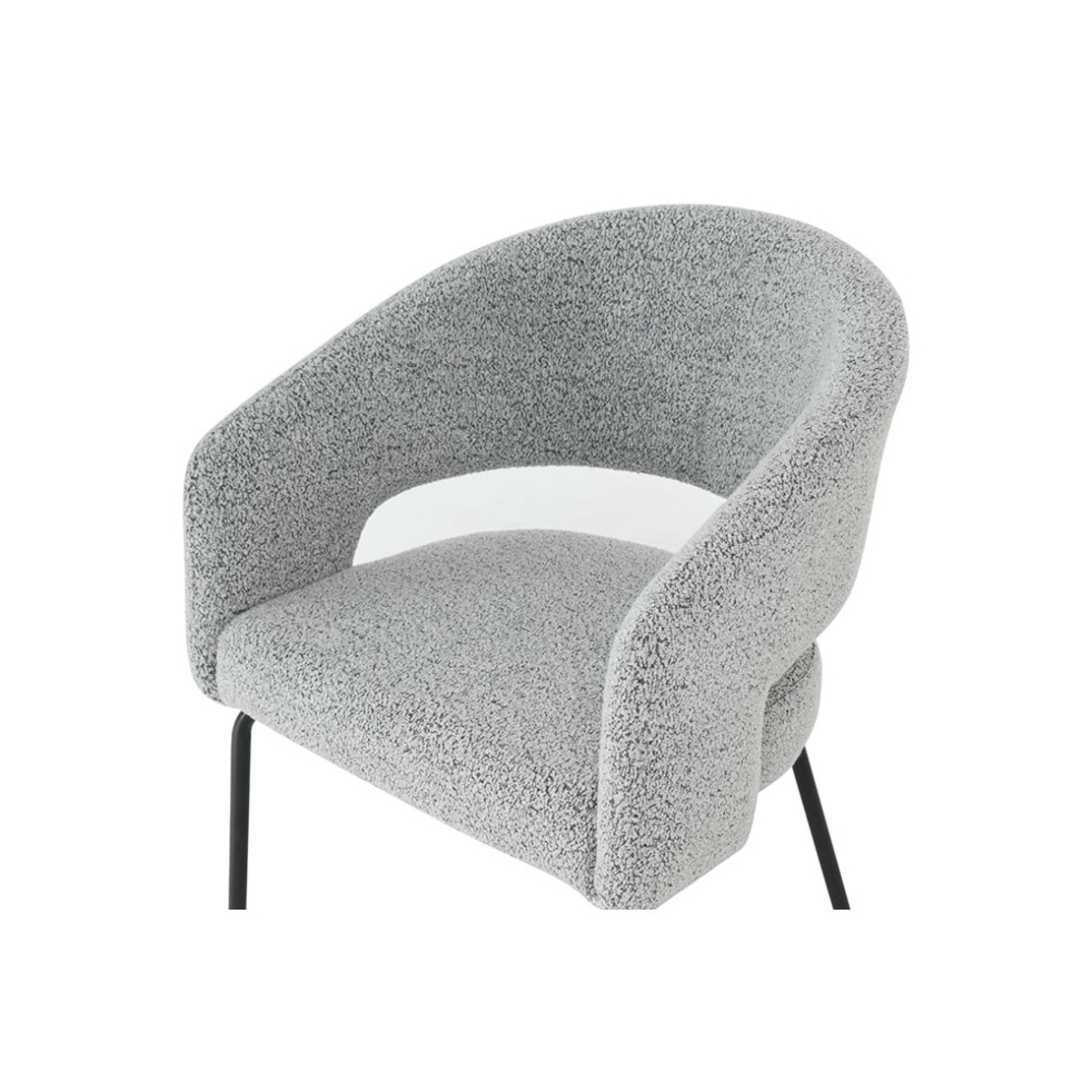 ABRAZO CHAIR ARMCHAIR FABRIC GREY LIGHT METAL BLACK E1 PRC