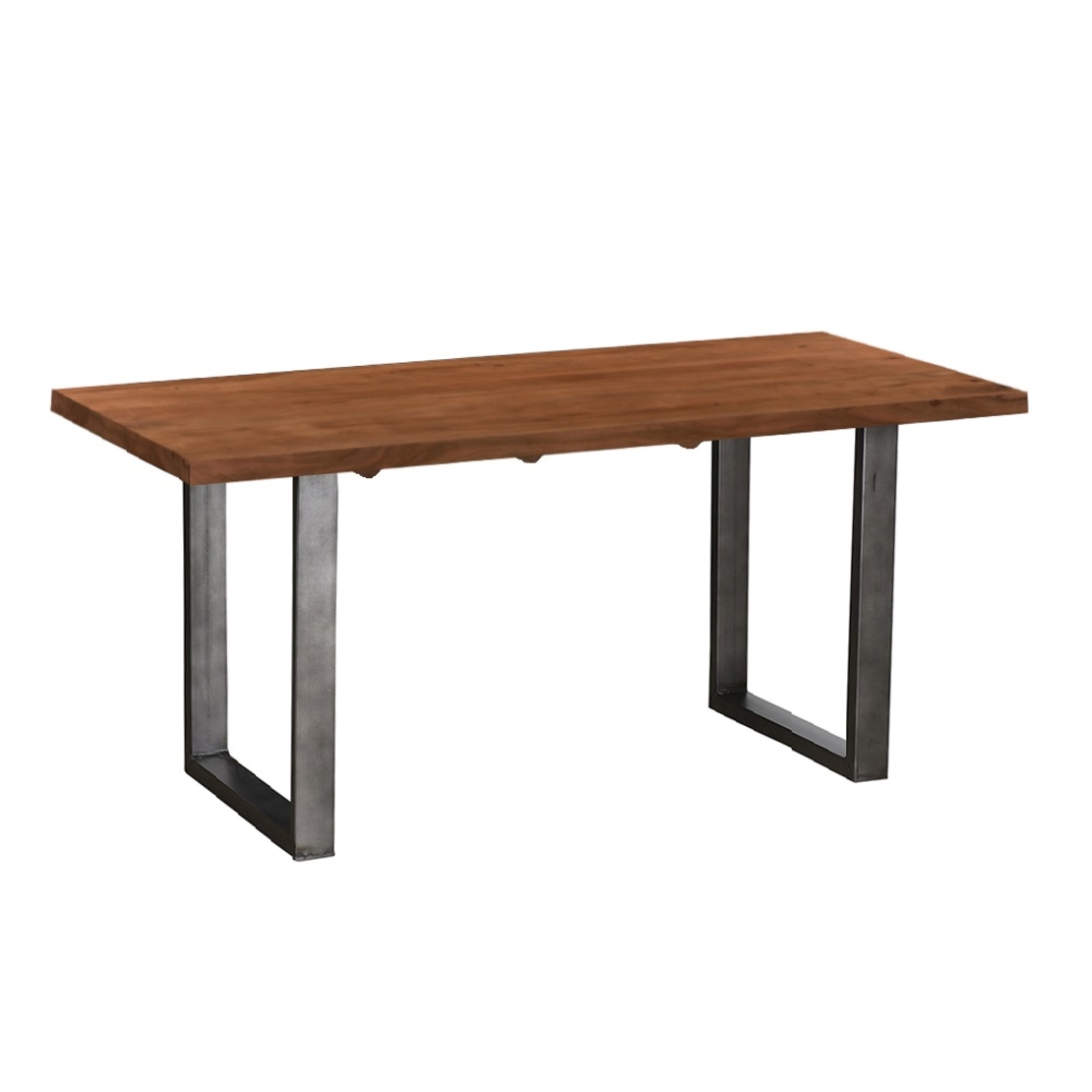 PUZZLE 160 TABLE WOOD ACACIA WALNUT METAL BLACK IN