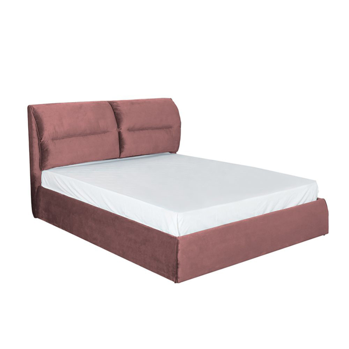 BIZOU BED (FOR MATTRESS 160x200cm) FABRIC PUCE E1 PRC