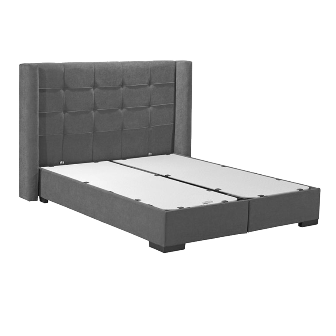 NOVEL BED WITH STORAGE (FOR MATTRESS 160x200cm) CHENILLE GREY DARK 07-780 E1 TR