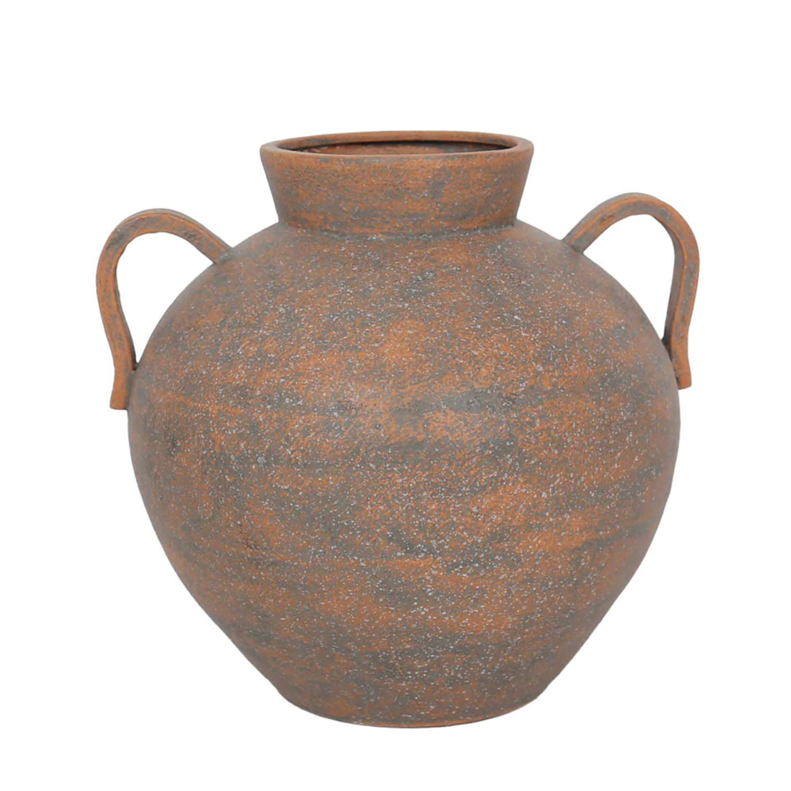 HYDRA VASE METAL TERRACOTTA GREY 32x29xH30cm PRC