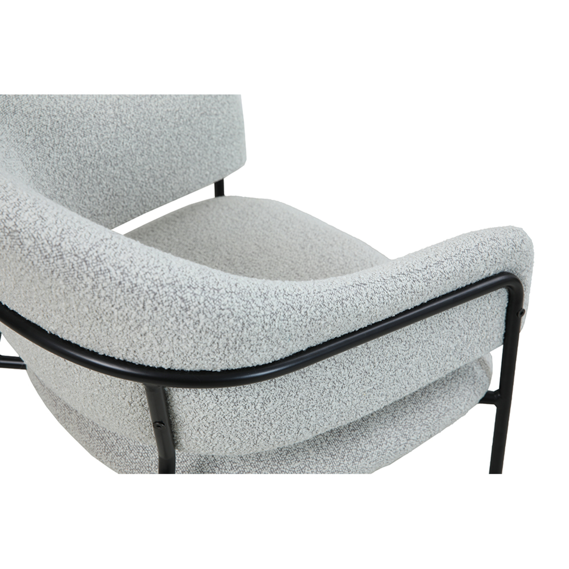 CONNECT CHAIR FABRIC WHITE METAL BLACK PRC