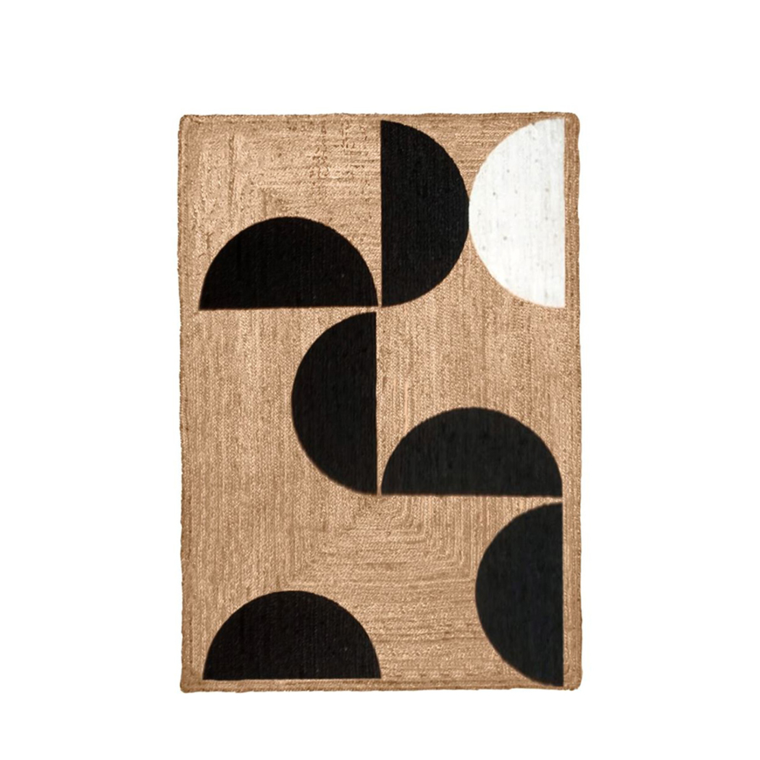ANISA CARPET NATURAL BLACK WHITE 140x210cm IN