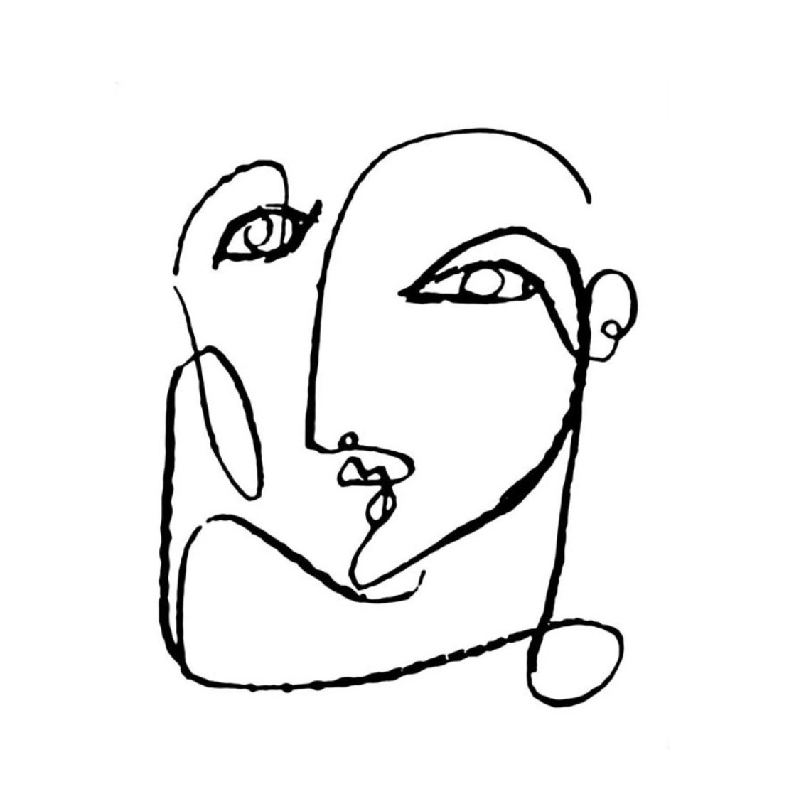 AZAMO 2 PAINTING CANVAS WHITE BLACK 50x60xH1,8cm P