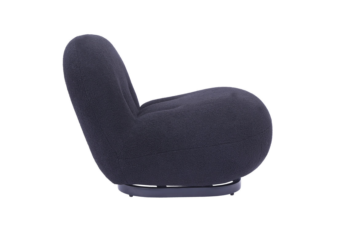 BO ARMCHAIR SWIVEL FABRIC BLACK METAL BLACK E1 PRC