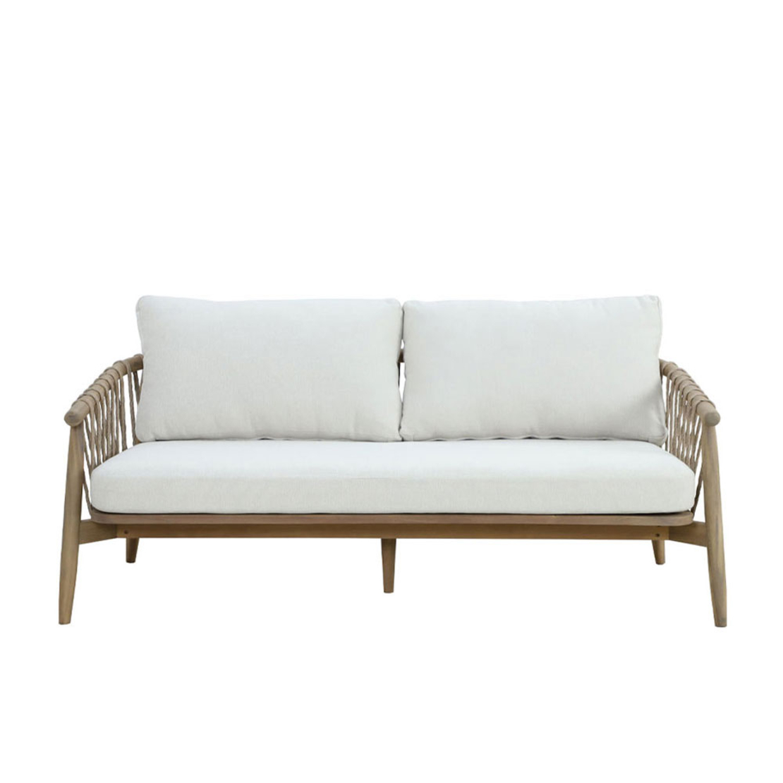 CORDA LOUNGE SET 1+2+1 WOOD ACACIA NATURAL WHITE V