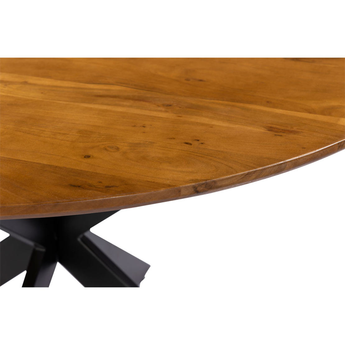 ARCO TABLE WOOD ACACIA WALNUT METAL BLACK IN