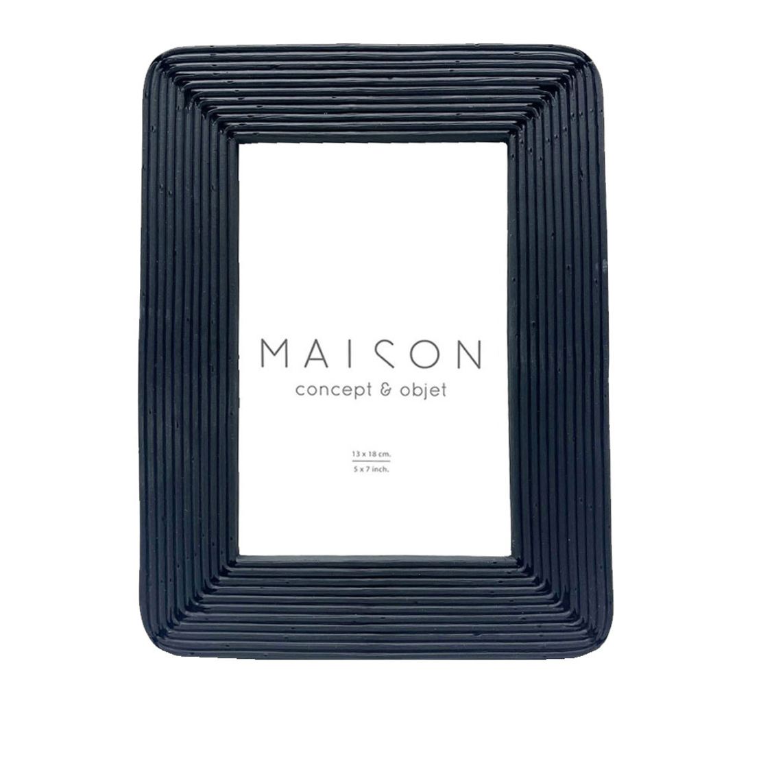 EDWARD PHOTO FRAME POLYRESIN GLASS BLACK 18,5x1,7x