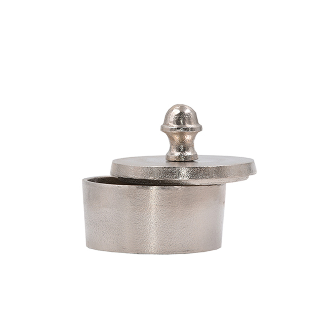 BOITE BOX WITH LID ALUMINIUM SILVER 11x11xH10cm IN