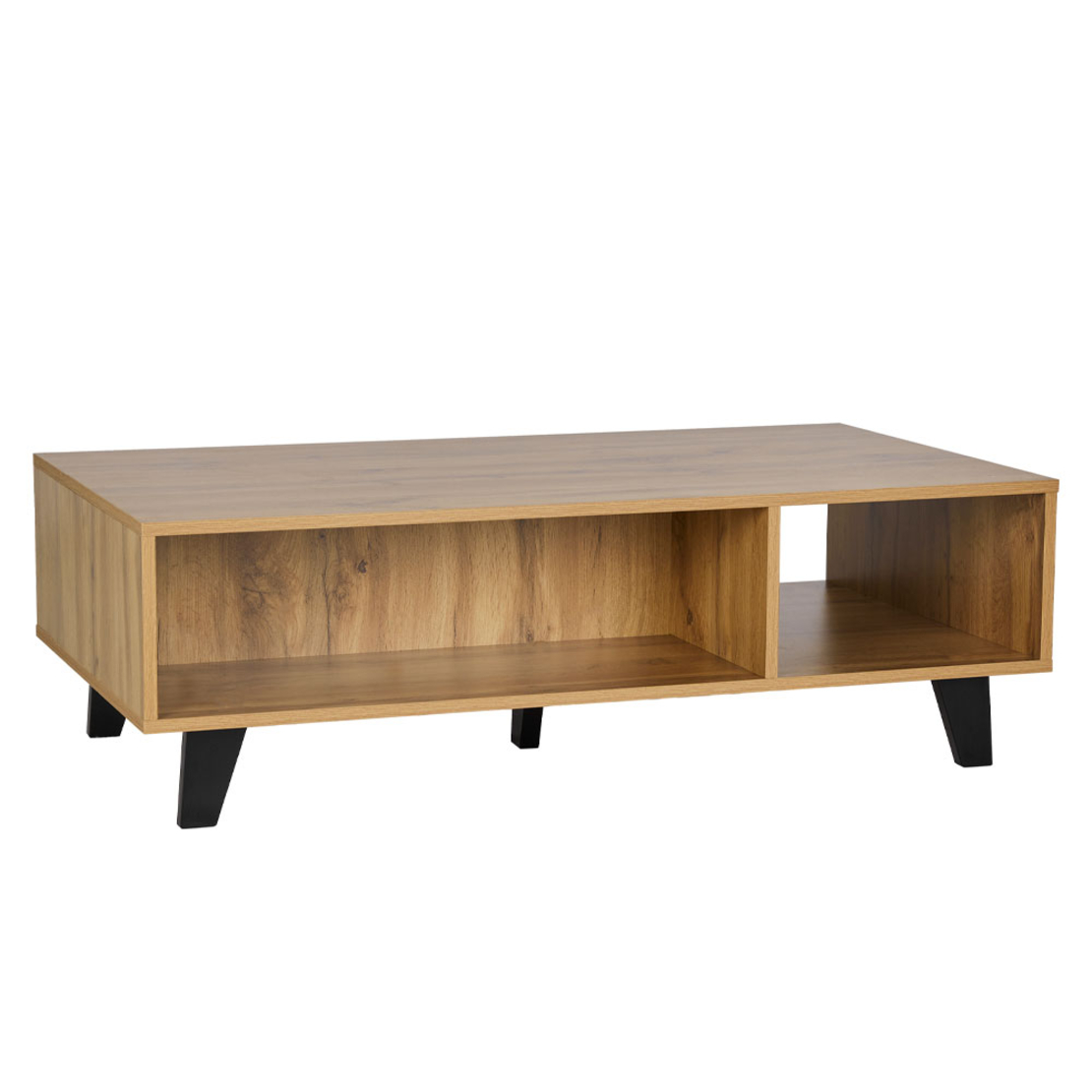 ARABICA COFFEE TABLE CHIPBOARD WITH MELAMINE SONOMA BLACK METAL BLACK 110x60xH35cm E1 PRC