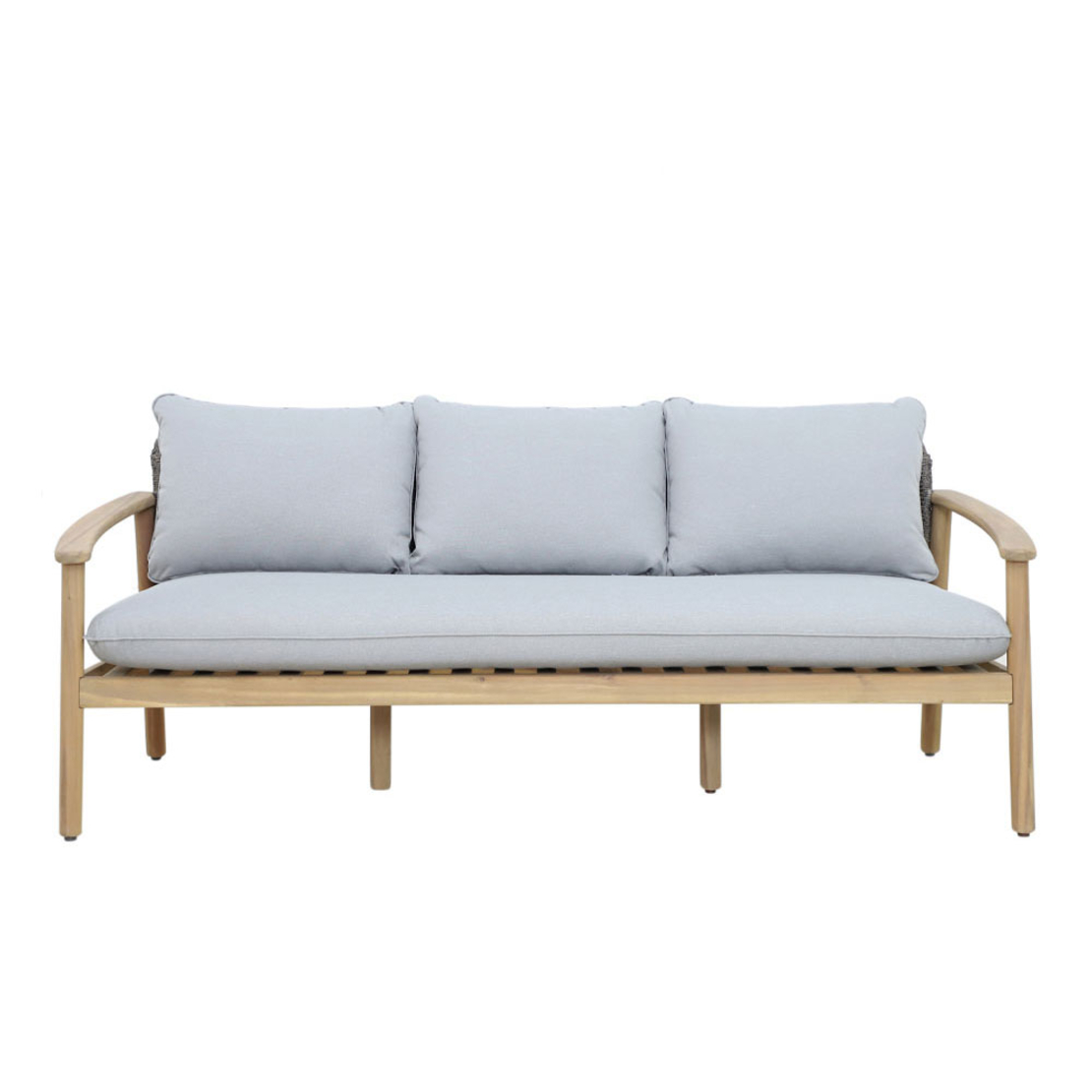 FREELAND LOUNGE SET 1+2+1 WOOD ACACIA NATURAL GREY