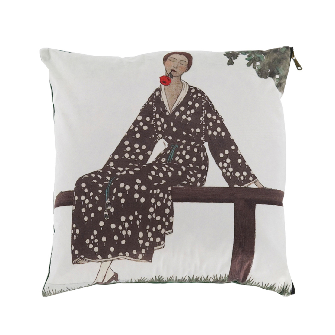 LIZA DECOR CUSHION FABRIC VELVET MULTICOLOR 45x45c