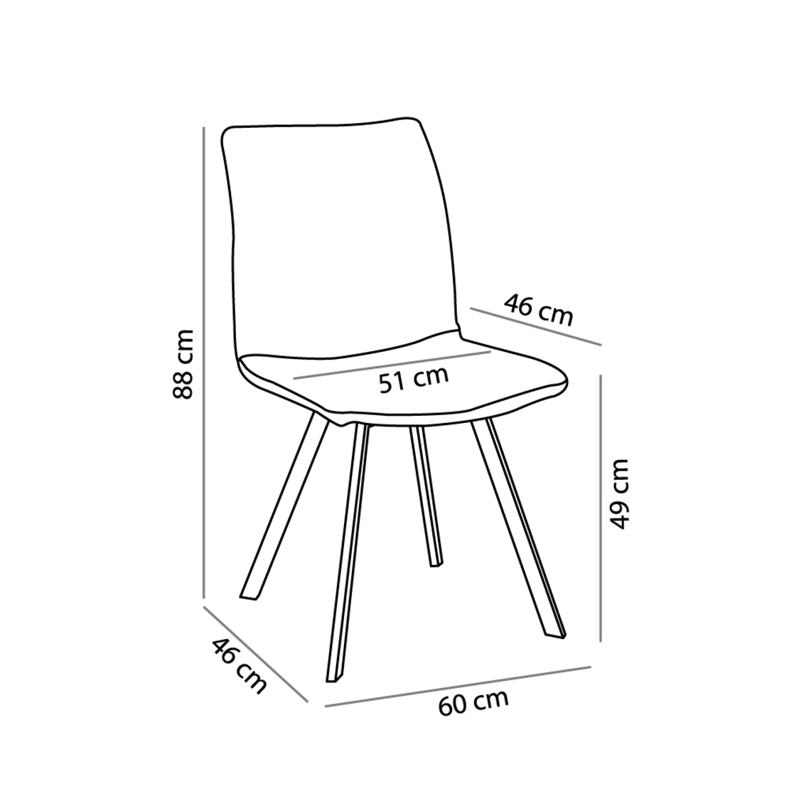 DUE FACCE CHAIR FABRIC LATTE BEIGE METAL BLACK E1 PRC