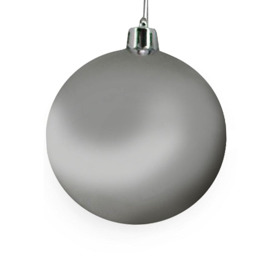 SILVER CHRISTMAS BALL 20x20x20 PLASTIC SILVER