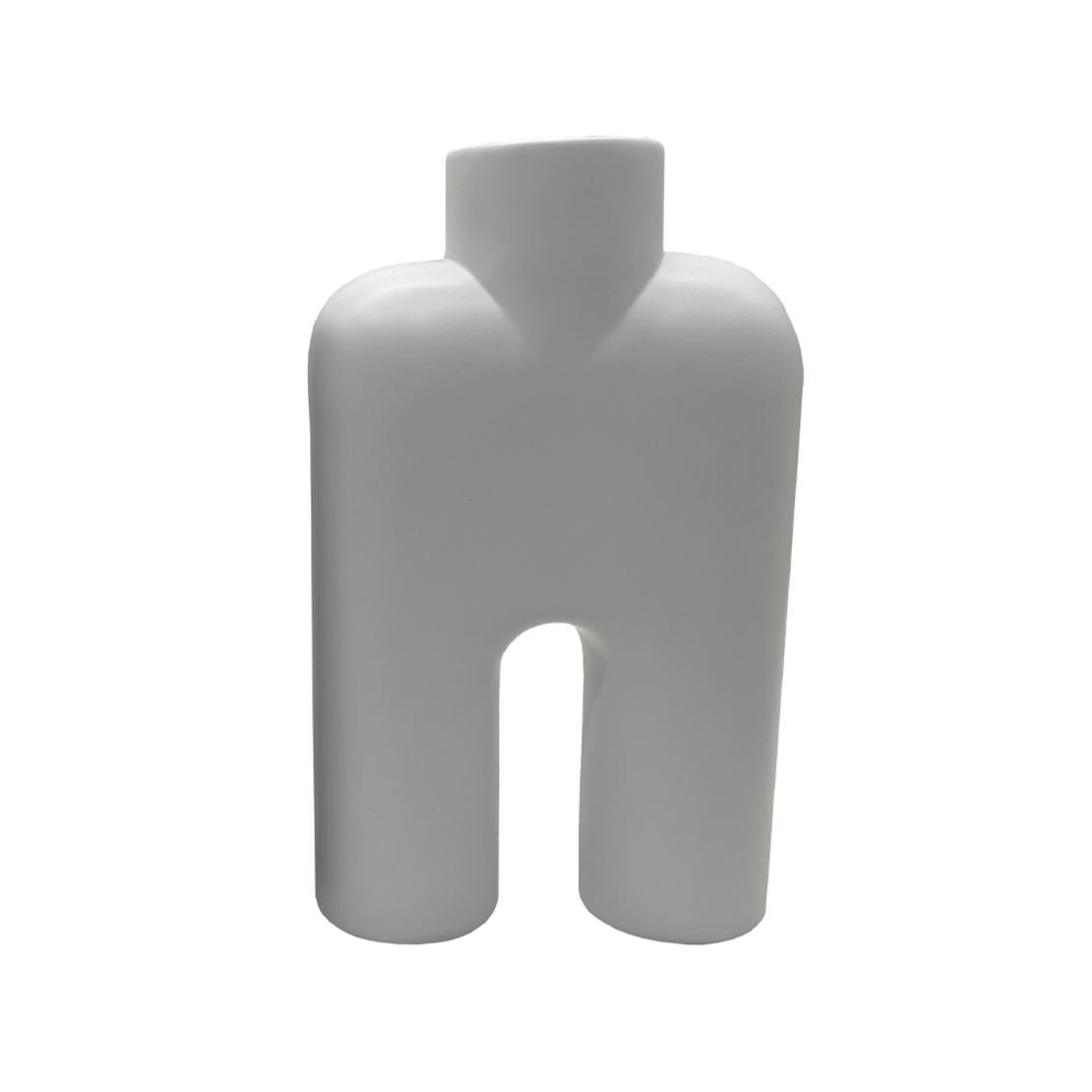 LEN VASE POLYRESIN WHITE 14,6x6,2xH23,5cm PRC