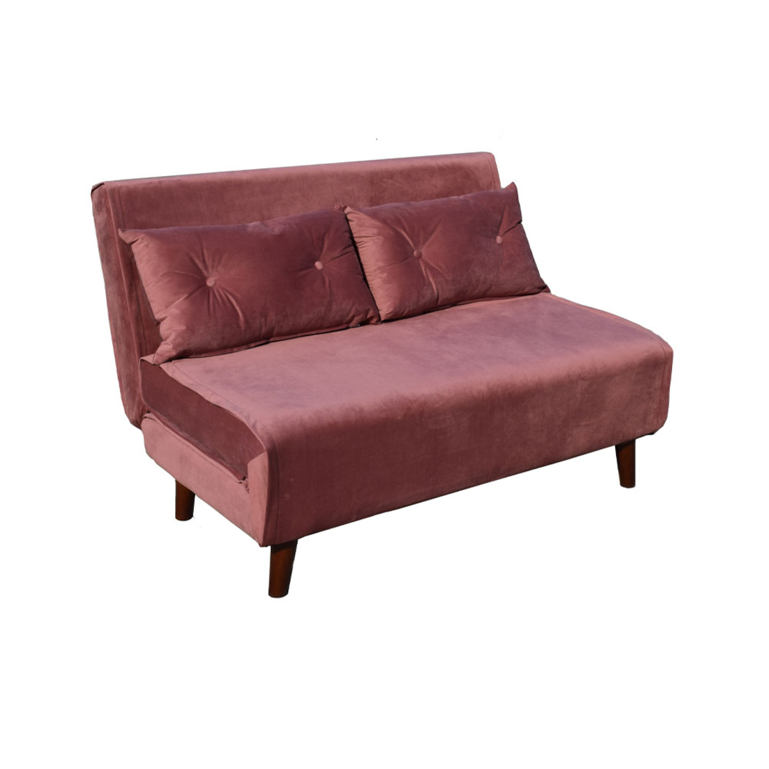 FALCON SOFA BED 2SEAT FOLDING FABRIC DUSTY PINK E1 PRC