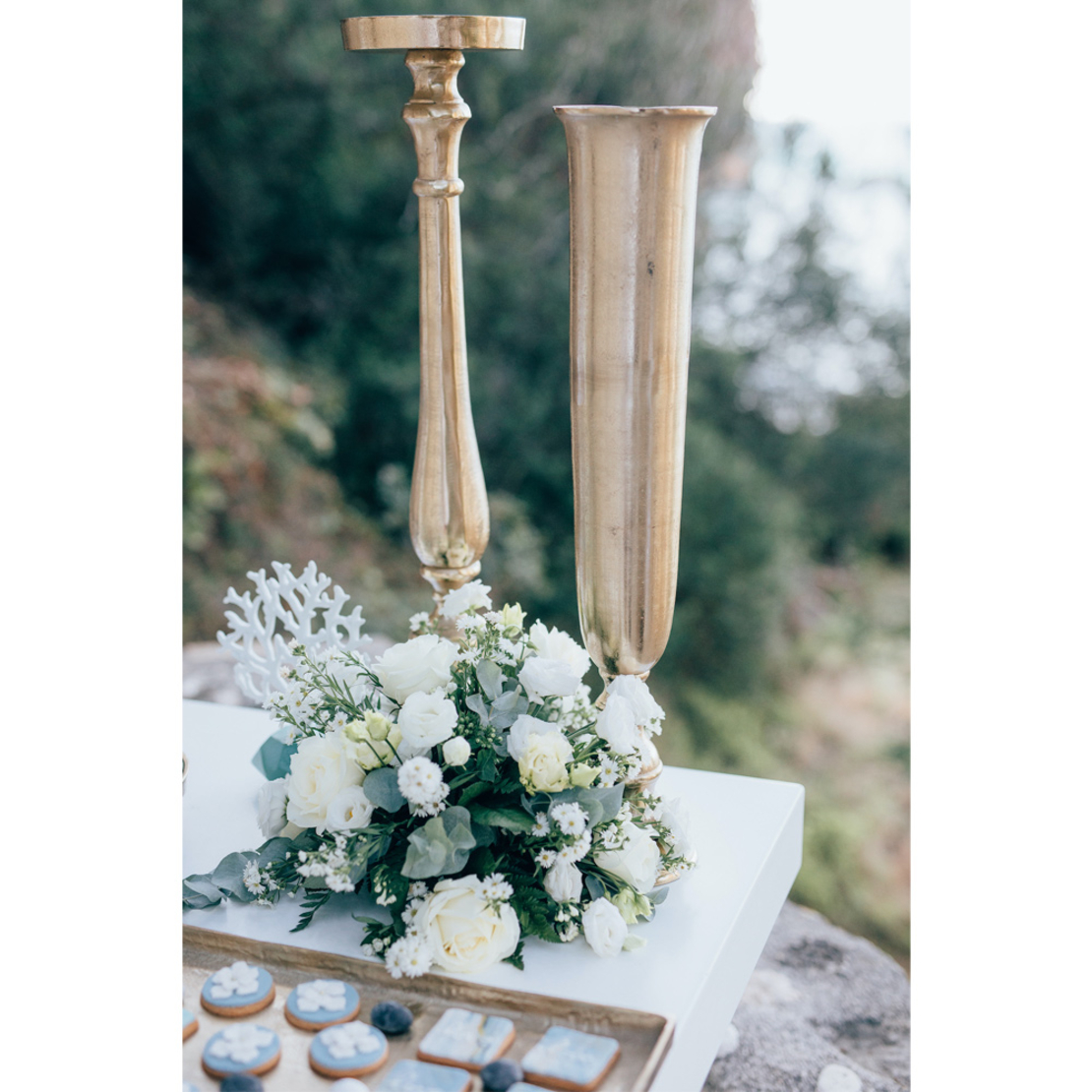 IONAS CANDLE HOLDER ALUMINIUM GOLD 15x15xH55cm IN