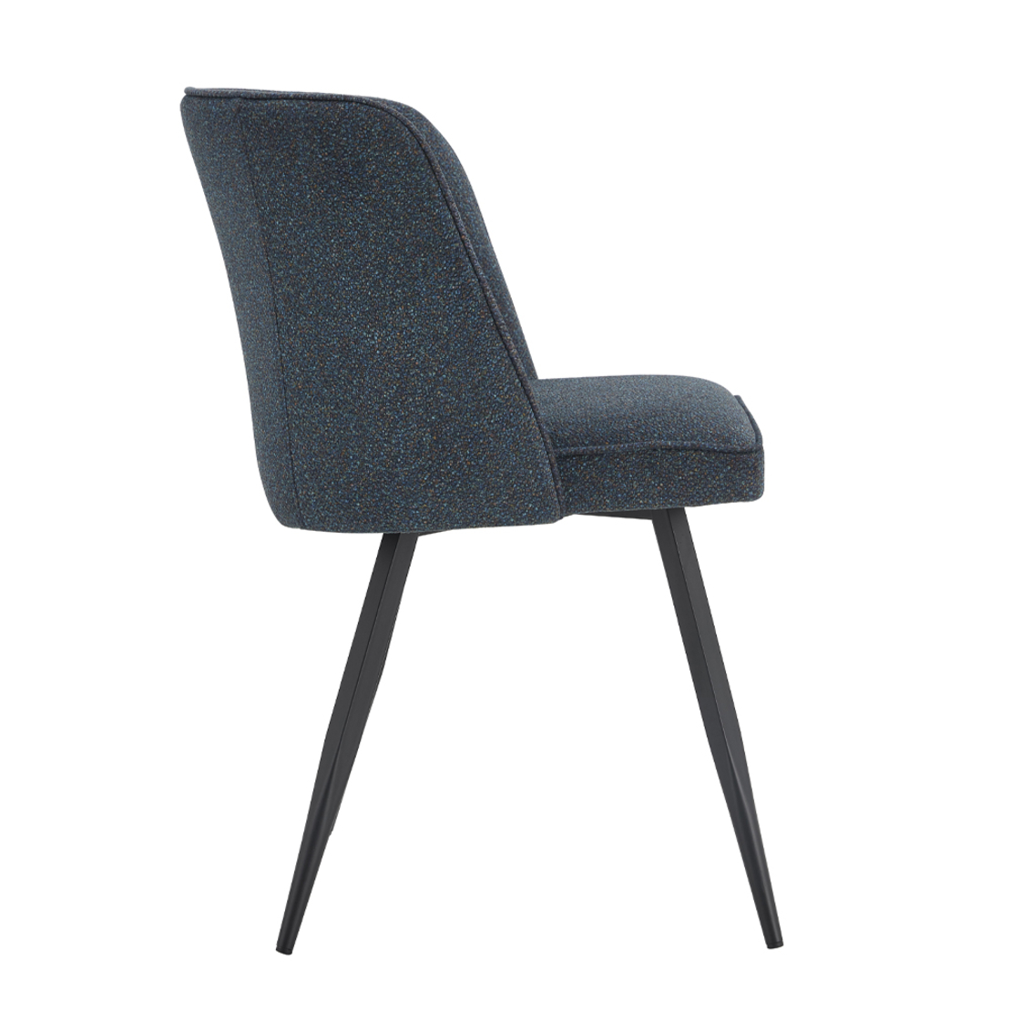 ZOLA CHAIR FABRIC BLUE EKAI MIX METAL BLACK E1 PRC