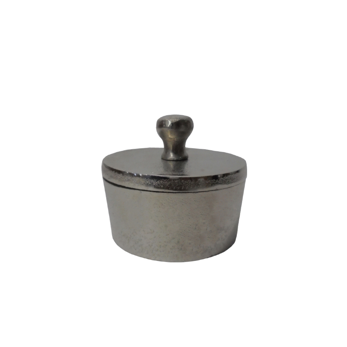 BOITE BOX WITH LID ALUMINIUM SILVER 11x11xH10cm IN